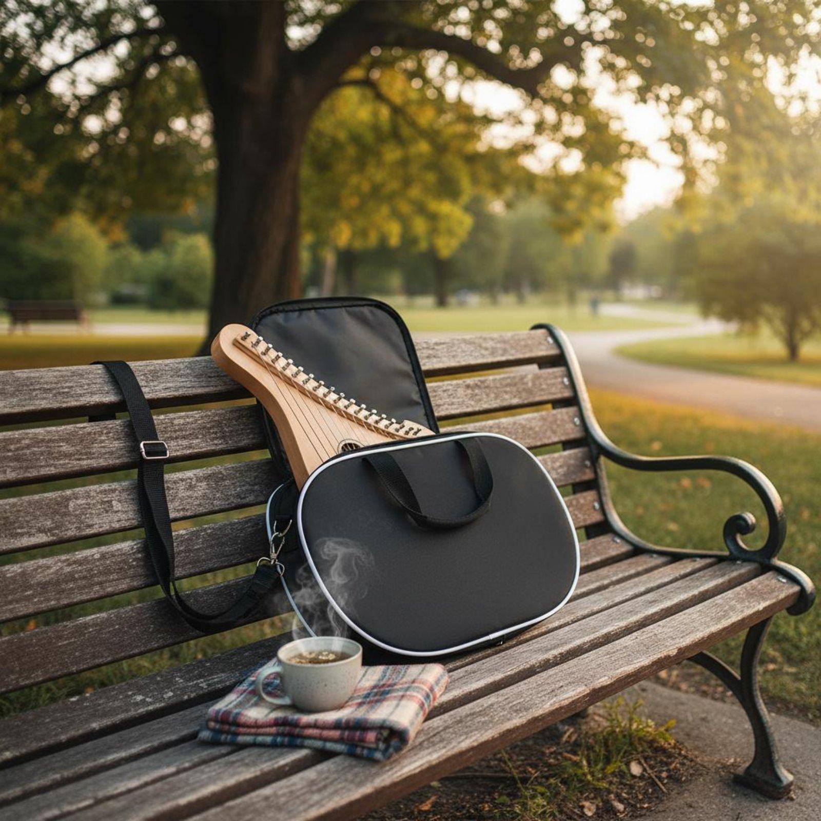 Musical Instrument Bag - Adjustable Strap Lyre Harp Bag Soft