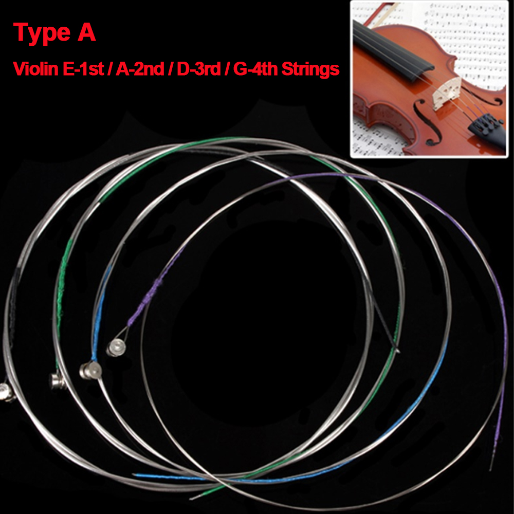 Musical Instrument Set - 4pcs/set Violin Strings E-A-D-G Steel Core