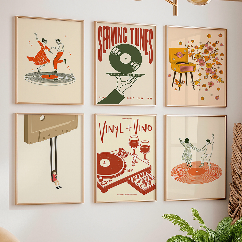 Musical Instrument Tuba - 1pc Vintage Music Canvas Poster Unframed