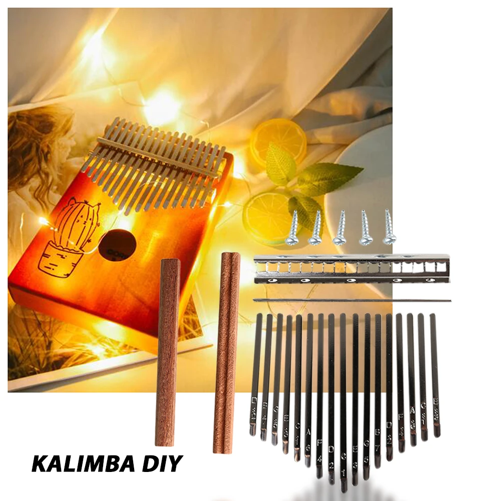 Musical Instrument Set - DIY 17 Tone Kalimba Keys Tines