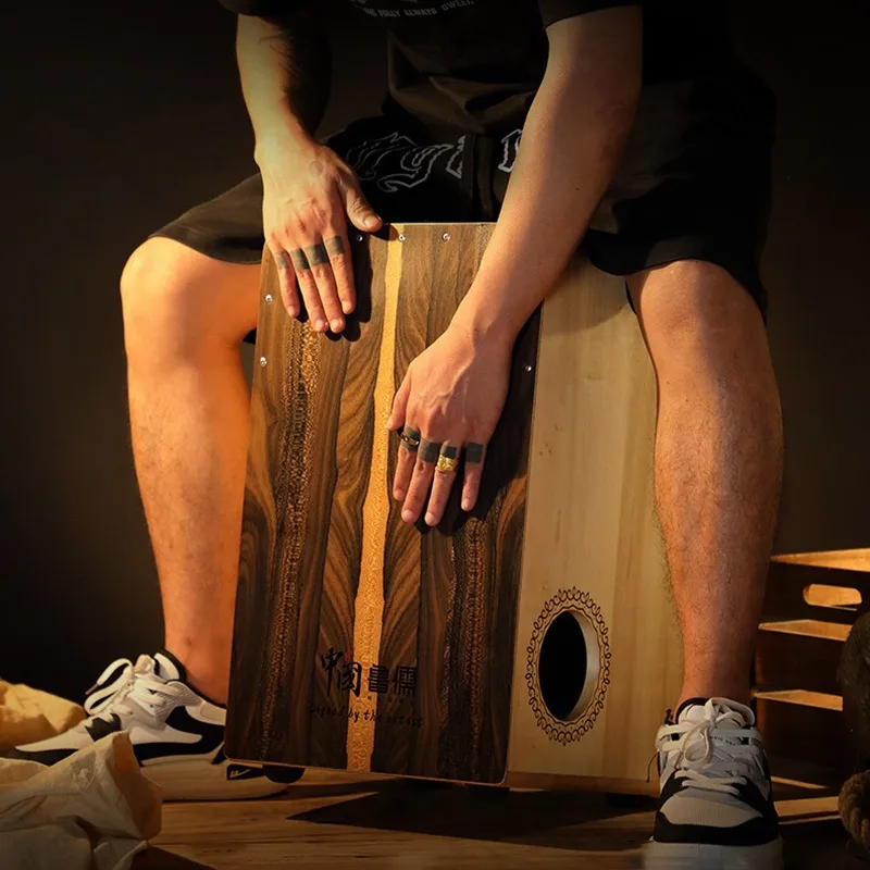 Cajon Musical Instrument - Solid Wood Cajon Box Drum Professional