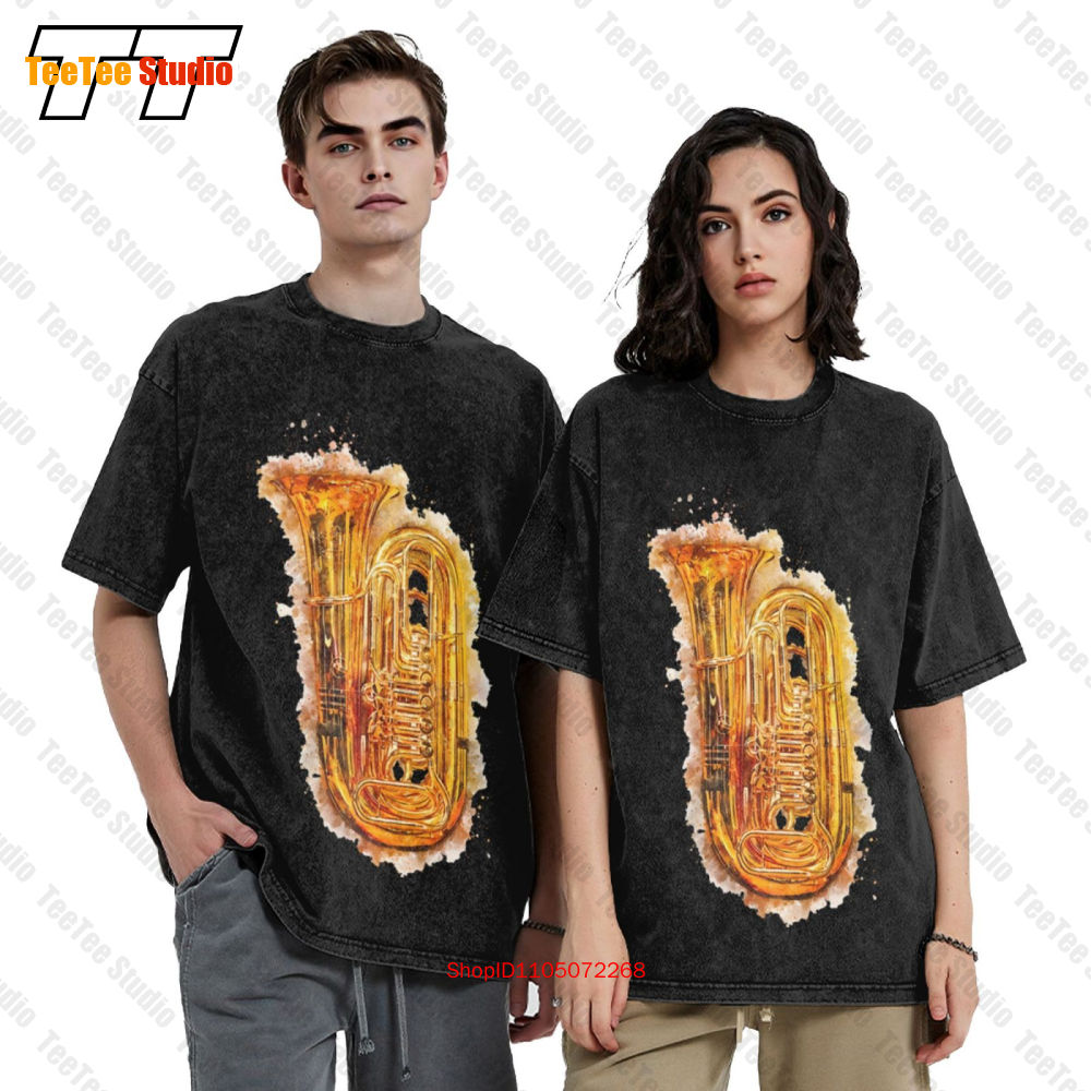 Tuba In Colorful Watercolor Sh - Musical Instrument Tuba review and price