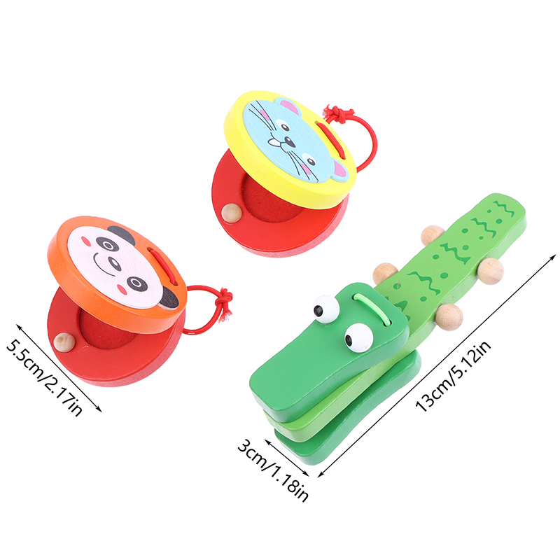 1Pc Kids Cartoon Wooden Crocod - Musical Instrument Clapper review and price