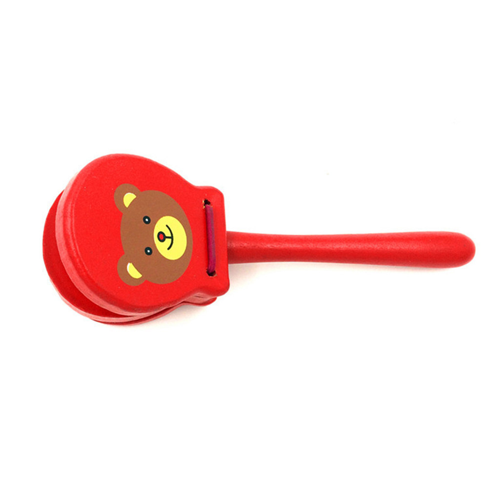 3Pcs Wooden Cartoon Castanets  - Musical Instrument Clapper review and price