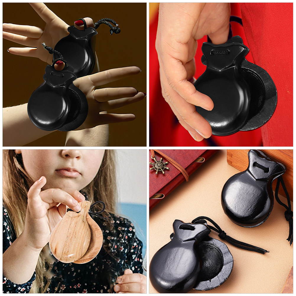 2Pcs Spanish Castanets Wooden  - Musical Instrument Clapper review and price