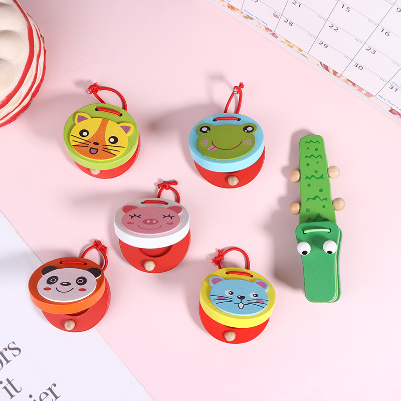 1Pc new Kids Cartoon Wooden Cr - Musical Instrument Clapper review and price