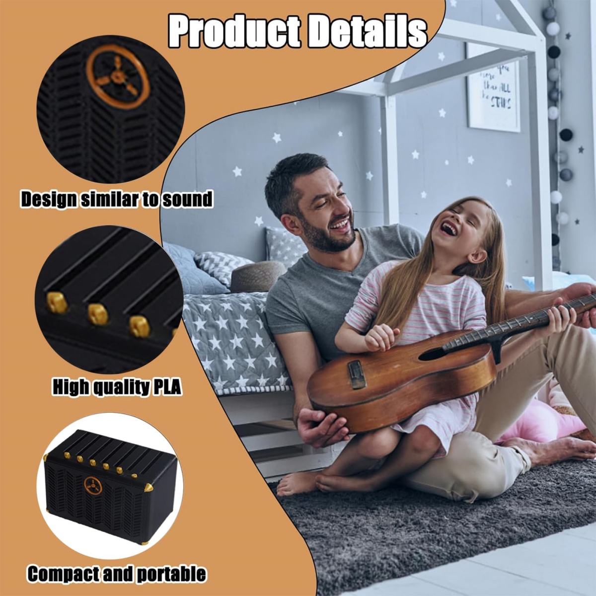 Guitar Pick Holder, 3D Printed - Cajon Musical Instrument review and price