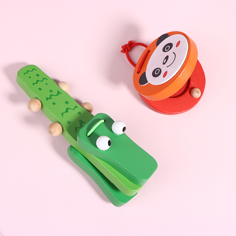 1Pc Kids Cartoon Wooden Crocod - Musical Instrument Clapper review and price