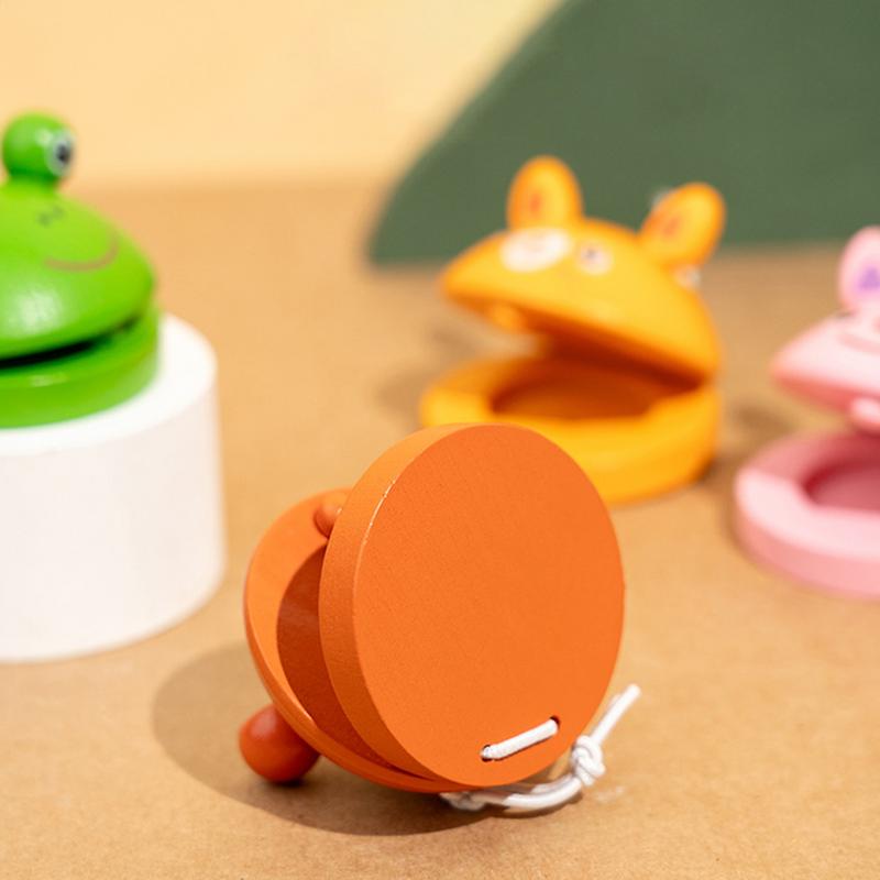 Kids Cartoon Wooden Castanets  - Musical Instrument Clapper review and price