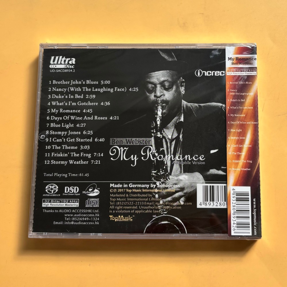 Ben Webster My Romance Jazz CD - Musical Instrument Of review and price